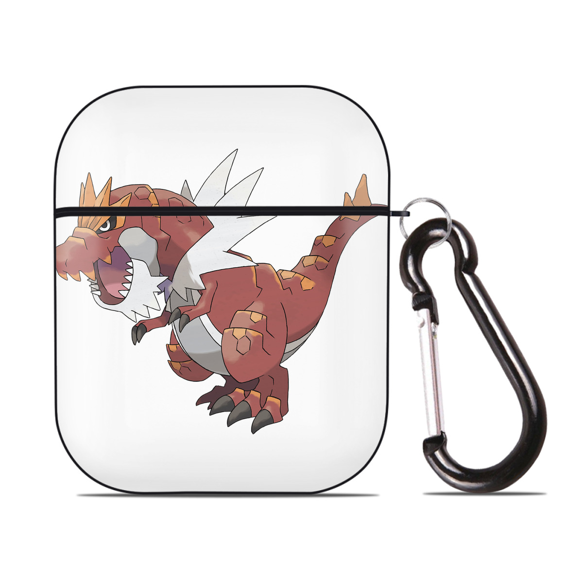 （画像用） ポケットモンスター Pokémon AirPods 第2世代保護ケース ハードシェル ブラック 耐衝撃・防指紋・カラビナ付き