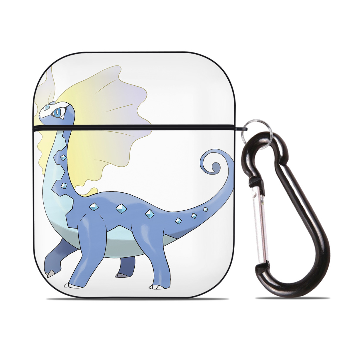 （画像用） ポケットモンスター Pokémon AirPods 第2世代保護ケース ハードシェル ブラック 耐衝撃・防指紋・カラビナ付き