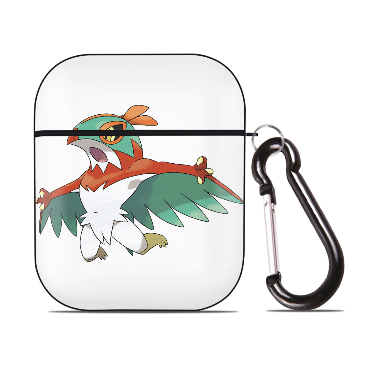 （画像用） ポケットモンスター Pokémon AirPods 第2世代保護ケース ハードシェル ブラック 耐衝撃・防指紋・カラビナ付き