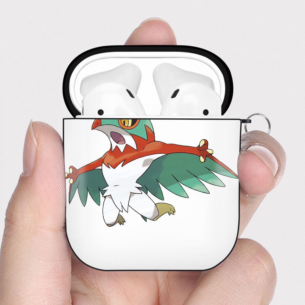 （画像用） ポケットモンスター Pokémon AirPods 第2世代保護ケース ハードシェル ブラック 耐衝撃・防指紋・カラビナ付き