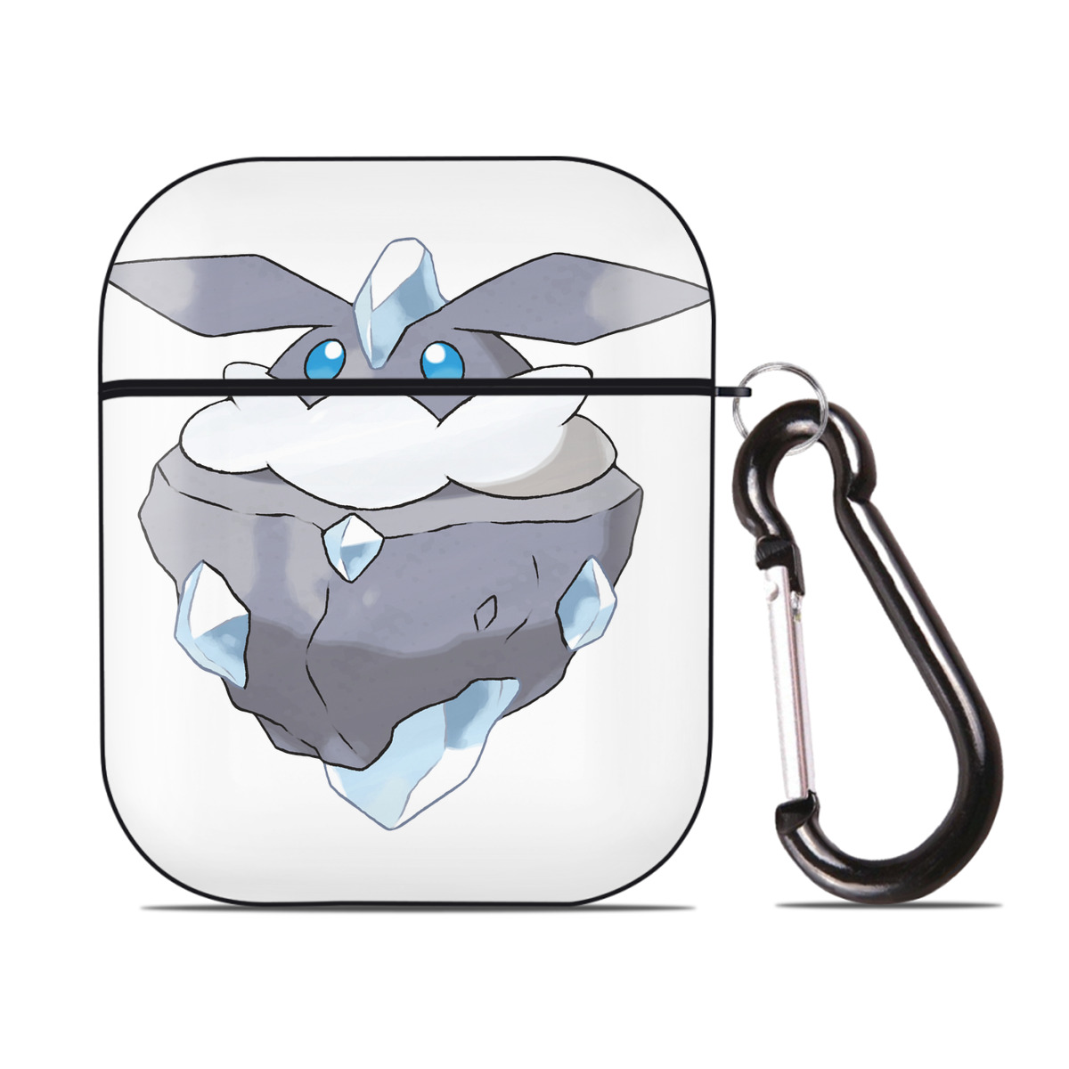 （画像用） ポケットモンスター Pokémon AirPods 第2世代保護ケース ハードシェル ブラック 耐衝撃・防指紋・カラビナ付き
