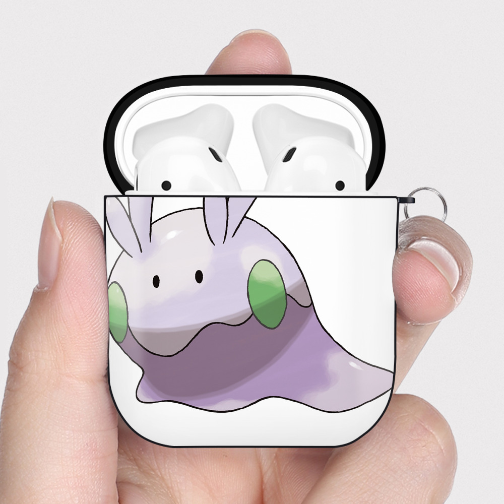 （画像用） ポケットモンスター Pokémon AirPods 第2世代保護ケース ハードシェル ブラック 耐衝撃・防指紋・カラビナ付き