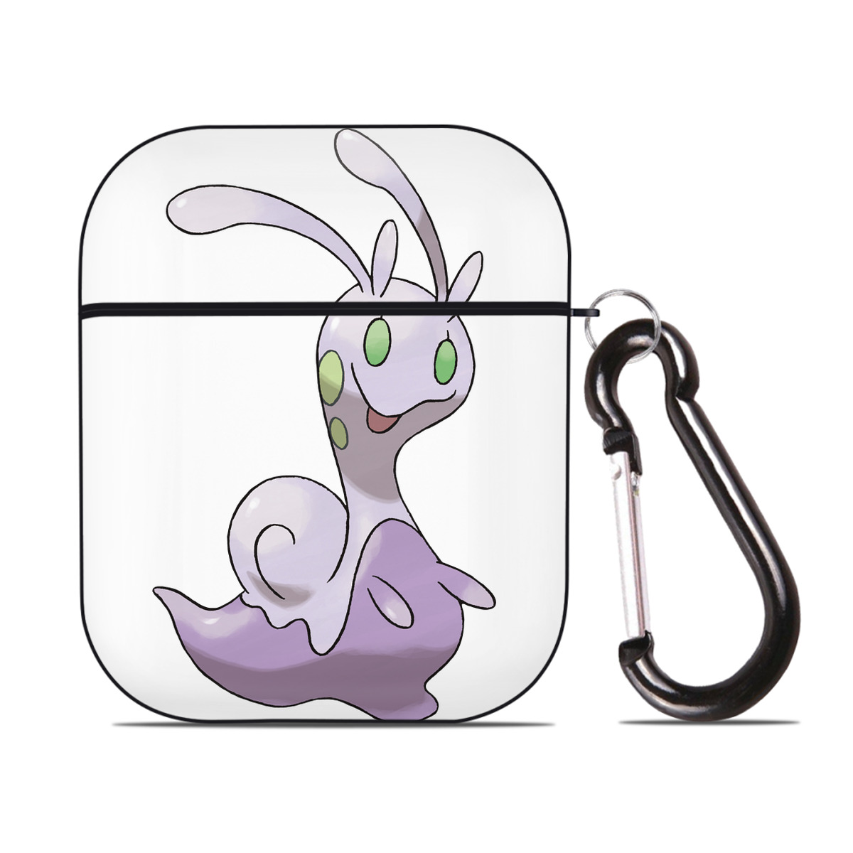 （画像用） ポケットモンスター Pokémon AirPods 第2世代保護ケース ハードシェル ブラック 耐衝撃・防指紋・カラビナ付き
