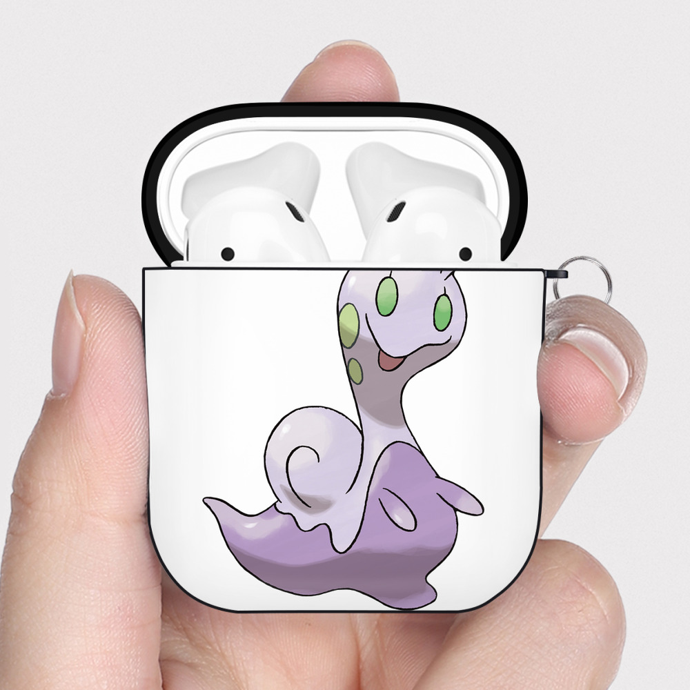 （画像用） ポケットモンスター Pokémon AirPods 第2世代保護ケース ハードシェル ブラック 耐衝撃・防指紋・カラビナ付き