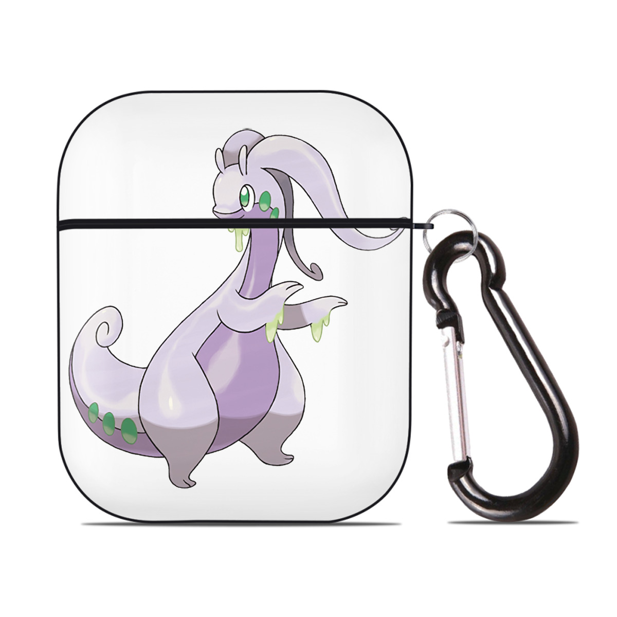 （画像用） ポケットモンスター Pokémon AirPods 第2世代保護ケース ハードシェル ブラック 耐衝撃・防指紋・カラビナ付き