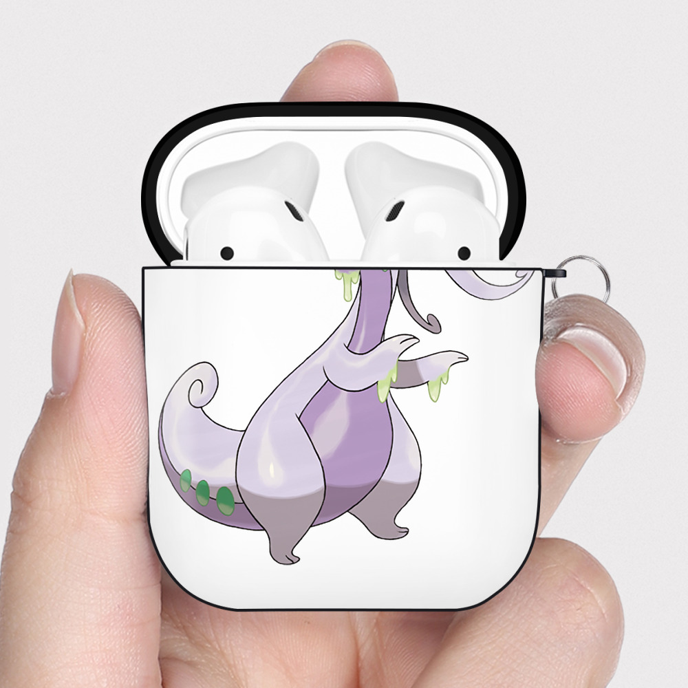 （画像用） ポケットモンスター Pokémon AirPods 第2世代保護ケース ハードシェル ブラック 耐衝撃・防指紋・カラビナ付き