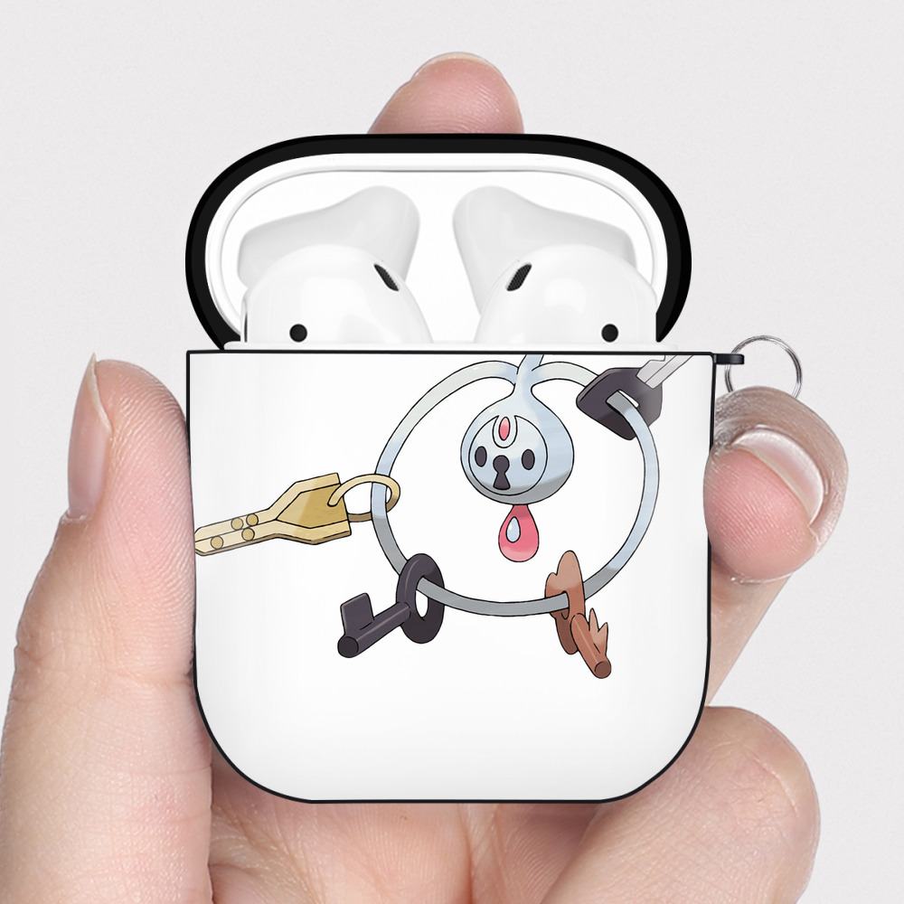 （画像用） ポケットモンスター Pokémon AirPods 第2世代保護ケース ハードシェル ブラック 耐衝撃・防指紋・カラビナ付き