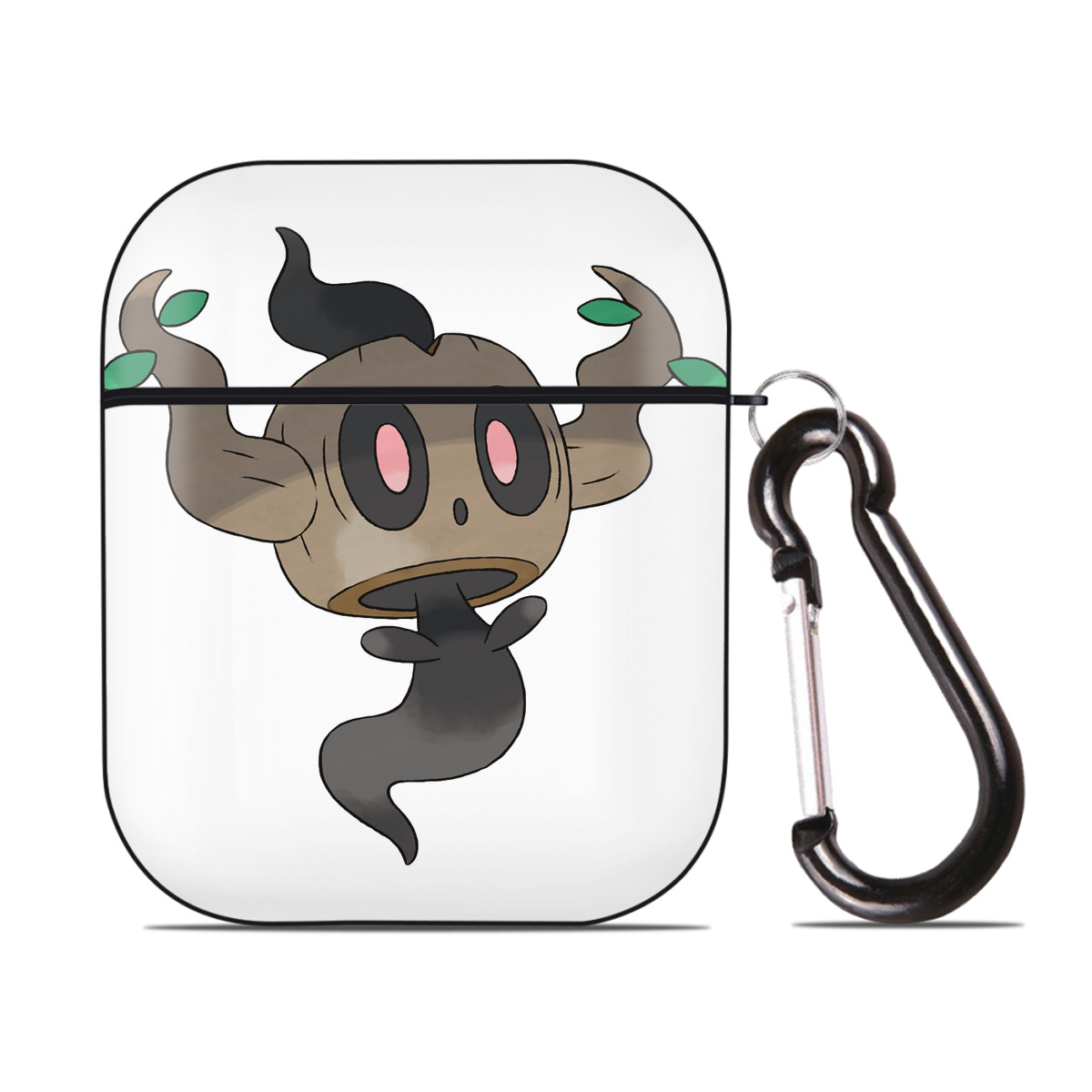 （画像用） ポケットモンスター Pokémon AirPods 第2世代保護ケース ハードシェル ブラック 耐衝撃・防指紋・カラビナ付き