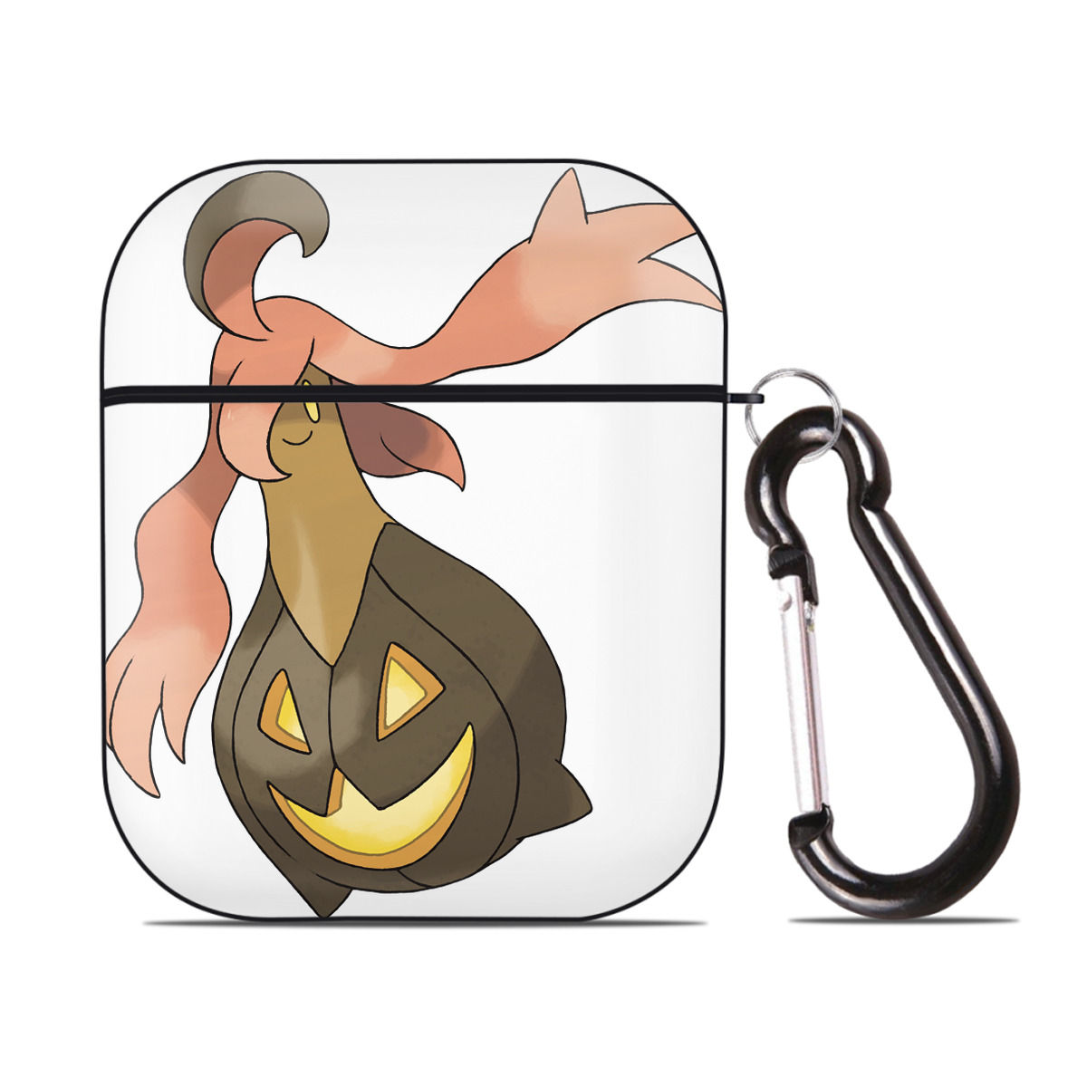 （画像用） ポケットモンスター Pokémon AirPods 第2世代保護ケース ハードシェル ブラック 耐衝撃・防指紋・カラビナ付き