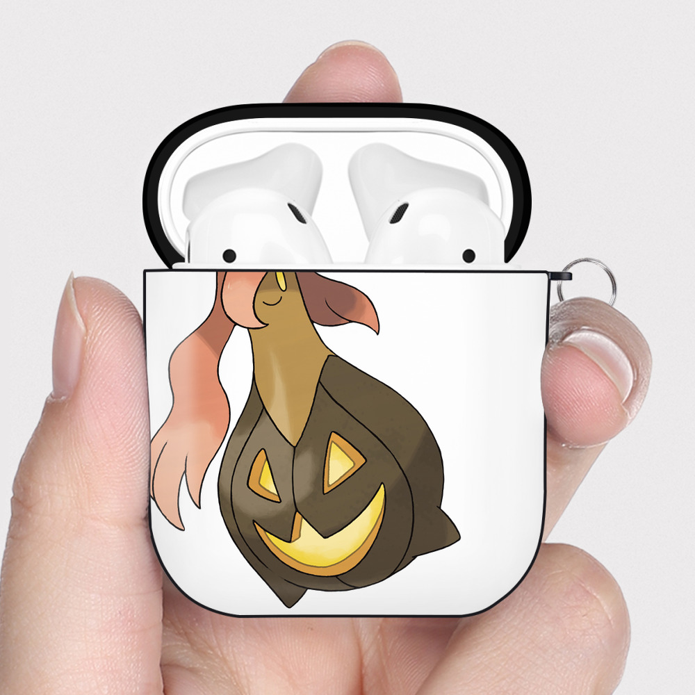 （画像用） ポケットモンスター Pokémon AirPods 第2世代保護ケース ハードシェル ブラック 耐衝撃・防指紋・カラビナ付き