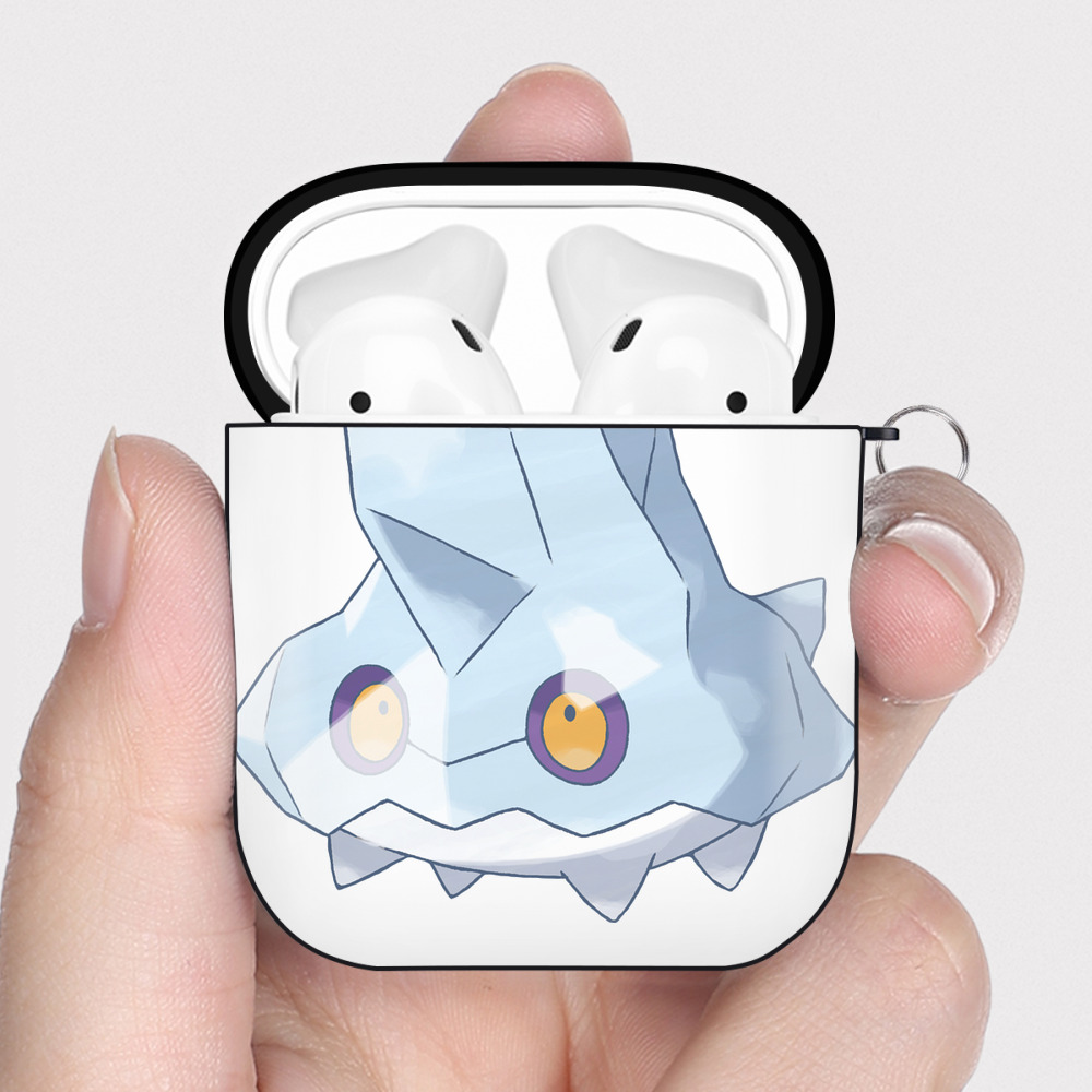（画像用） ポケットモンスター Pokémon AirPods 第2世代保護ケース ハードシェル ブラック 耐衝撃・防指紋・カラビナ付き