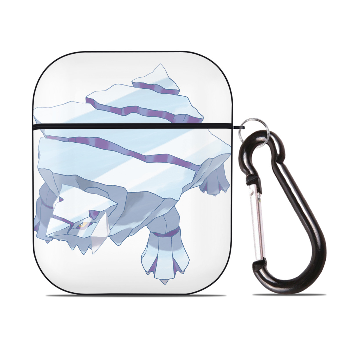 （画像用） ポケットモンスター Pokémon AirPods 第2世代保護ケース ハードシェル ブラック 耐衝撃・防指紋・カラビナ付き