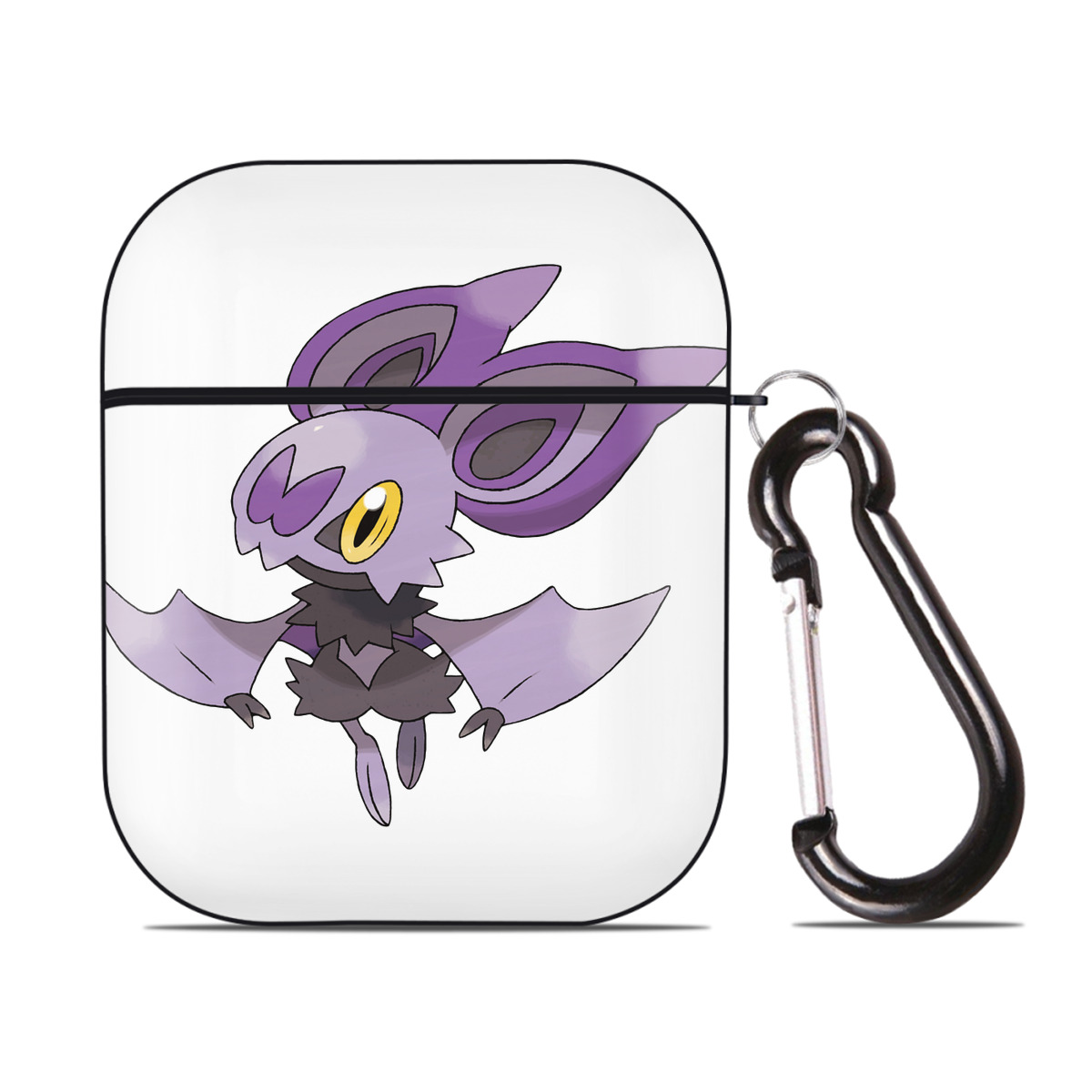 （画像用） ポケットモンスター Pokémon AirPods 第2世代保護ケース ハードシェル ブラック 耐衝撃・防指紋・カラビナ付き
