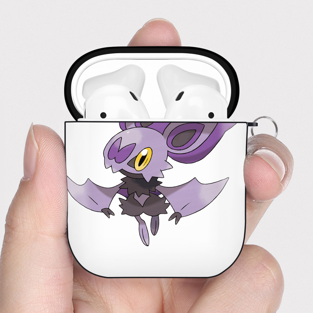 （画像用） ポケットモンスター Pokémon AirPods 第2世代保護ケース ハードシェル ブラック 耐衝撃・防指紋・カラビナ付き