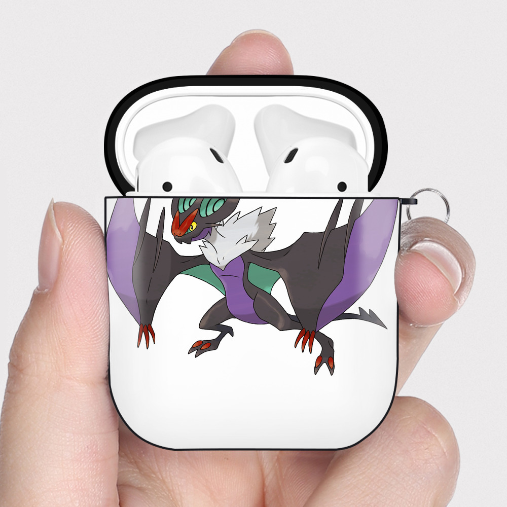 （画像用） ポケットモンスター Pokémon AirPods 第2世代保護ケース ハードシェル ブラック 耐衝撃・防指紋・カラビナ付き
