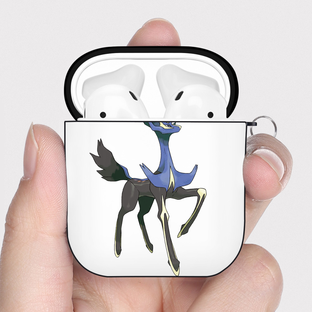 （画像用） ポケットモンスター Pokémon AirPods 第2世代保護ケース ハードシェル ブラック 耐衝撃・防指紋・カラビナ付き