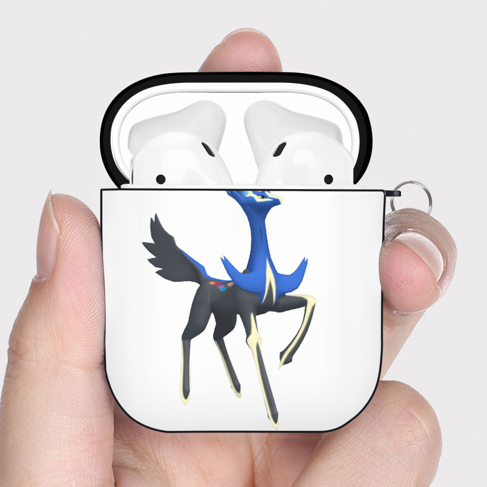 （画像用） ポケットモンスター Pokémon AirPods 第2世代保護ケース ハードシェル ブラック 耐衝撃・防指紋・カラビナ付き