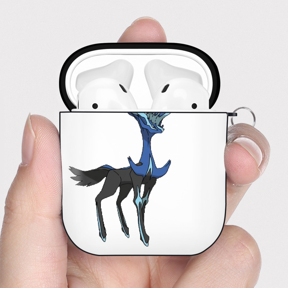 （画像用） ポケットモンスター Pokémon AirPods 第2世代保護ケース ハードシェル ブラック 耐衝撃・防指紋・カラビナ付き