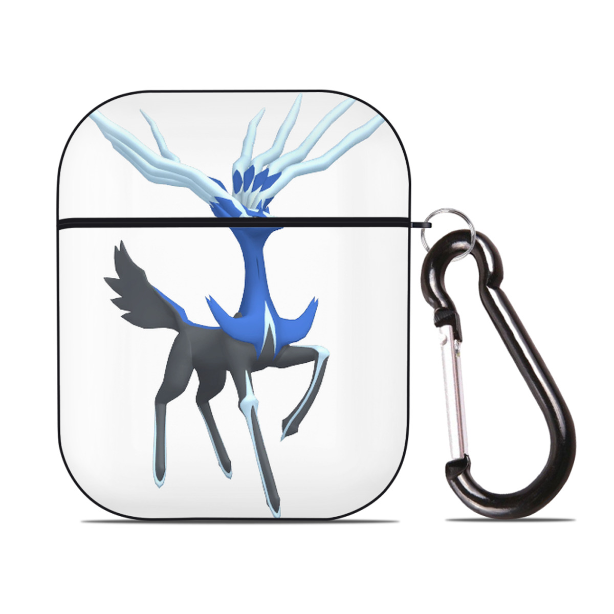 （画像用） ポケットモンスター Pokémon AirPods 第2世代保護ケース ハードシェル ブラック 耐衝撃・防指紋・カラビナ付き