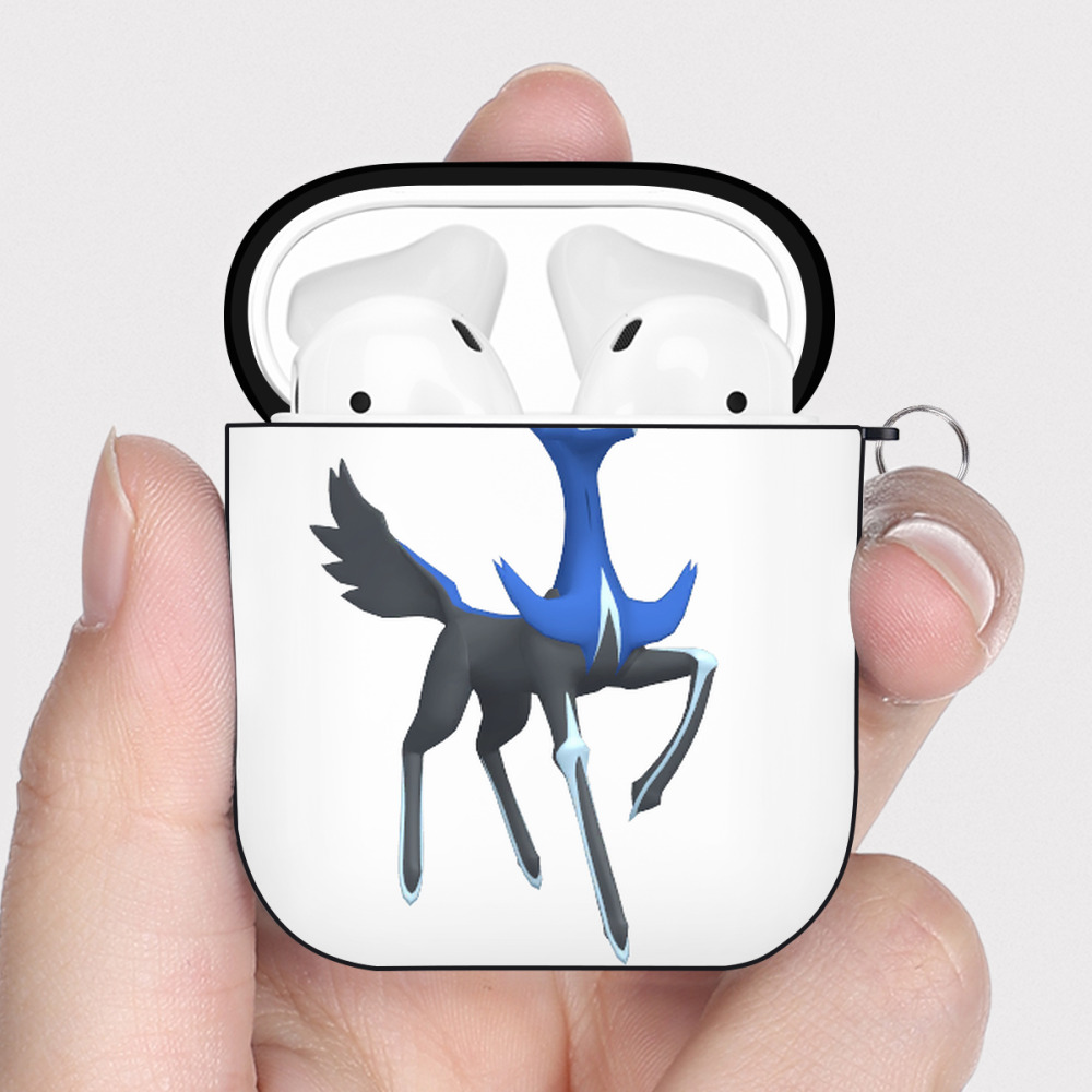 （画像用） ポケットモンスター Pokémon AirPods 第2世代保護ケース ハードシェル ブラック 耐衝撃・防指紋・カラビナ付き