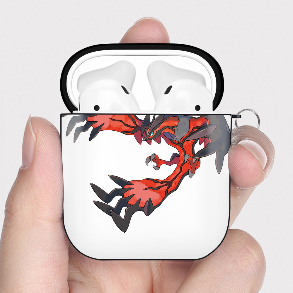（画像用） ポケットモンスター Pokémon AirPods 第2世代保護ケース ハードシェル ブラック 耐衝撃・防指紋・カラビナ付き