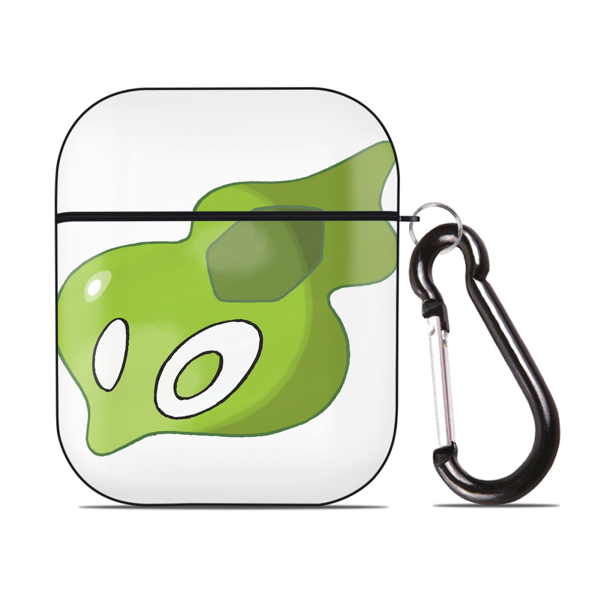 （画像用） ポケットモンスター Pokémon AirPods 第2世代保護ケース ハードシェル ブラック 耐衝撃・防指紋・カラビナ付き