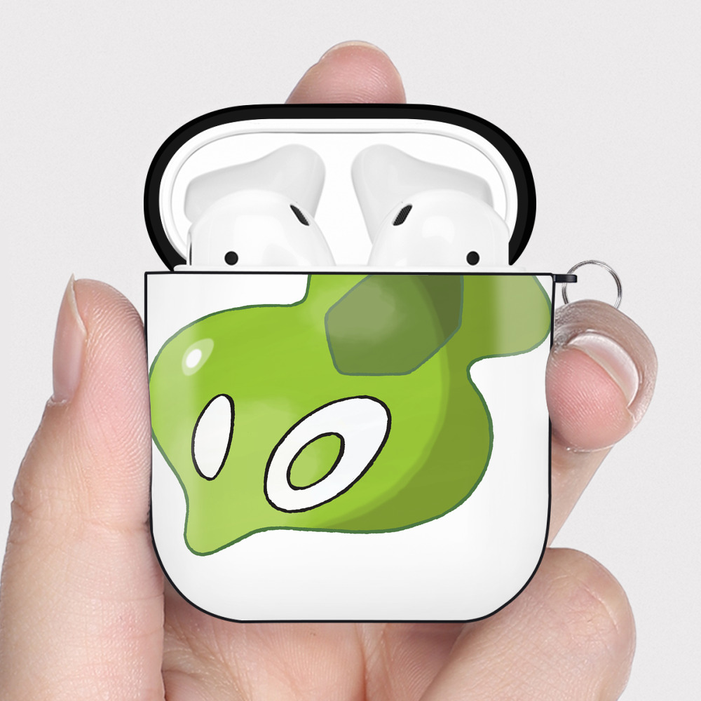 （画像用） ポケットモンスター Pokémon AirPods 第2世代保護ケース ハードシェル ブラック 耐衝撃・防指紋・カラビナ付き