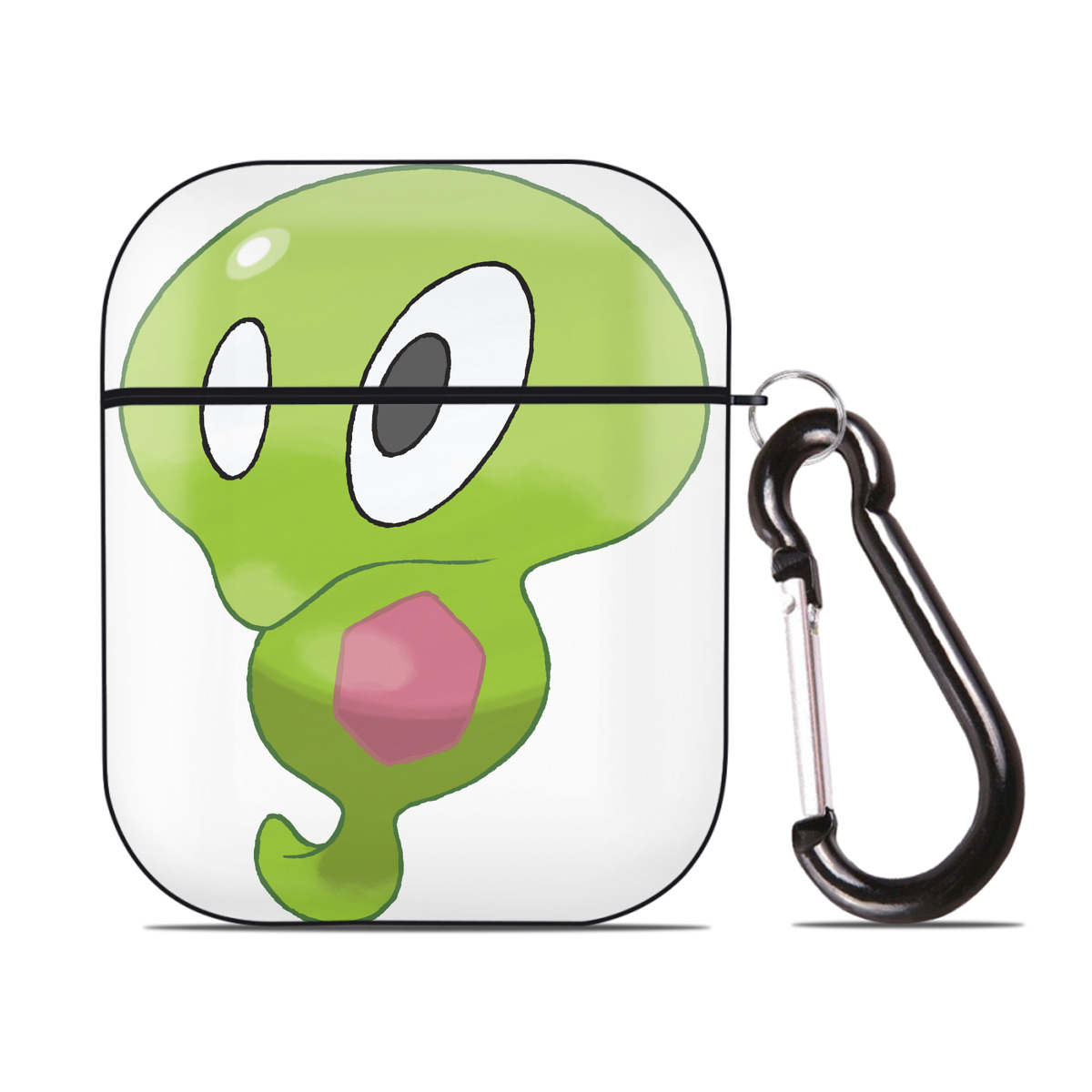 （画像用） ポケットモンスター Pokémon AirPods 第2世代保護ケース ハードシェル ブラック 耐衝撃・防指紋・カラビナ付き