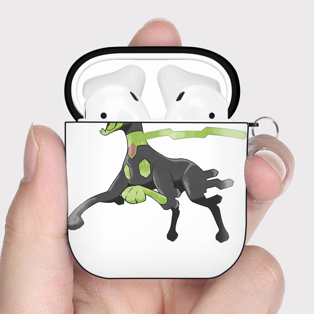 （画像用） ポケットモンスター Pokémon AirPods 第2世代保護ケース ハードシェル ブラック 耐衝撃・防指紋・カラビナ付き