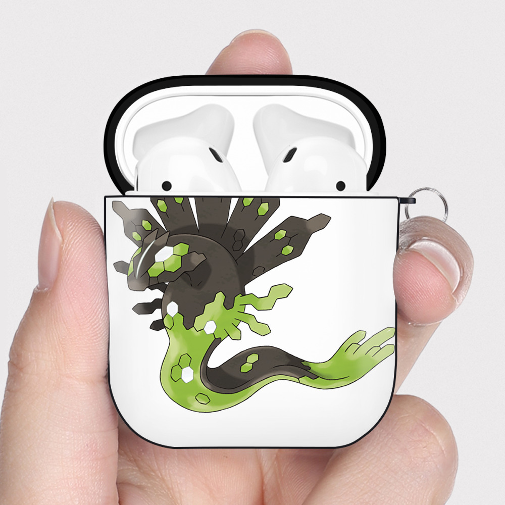 （画像用） ポケットモンスター Pokémon AirPods 第2世代保護ケース ハードシェル ブラック 耐衝撃・防指紋・カラビナ付き