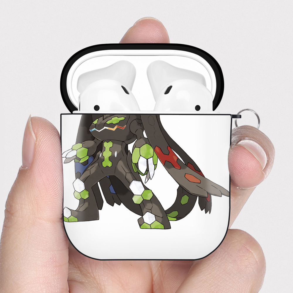 （画像用） ポケットモンスター Pokémon AirPods 第2世代保護ケース ハードシェル ブラック 耐衝撃・防指紋・カラビナ付き