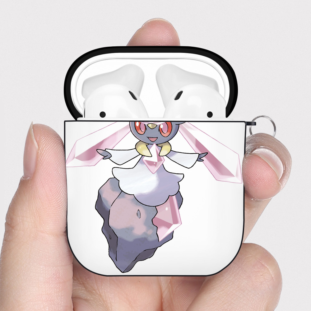 （画像用） ポケットモンスター Pokémon AirPods 第2世代保護ケース ハードシェル ブラック 耐衝撃・防指紋・カラビナ付き