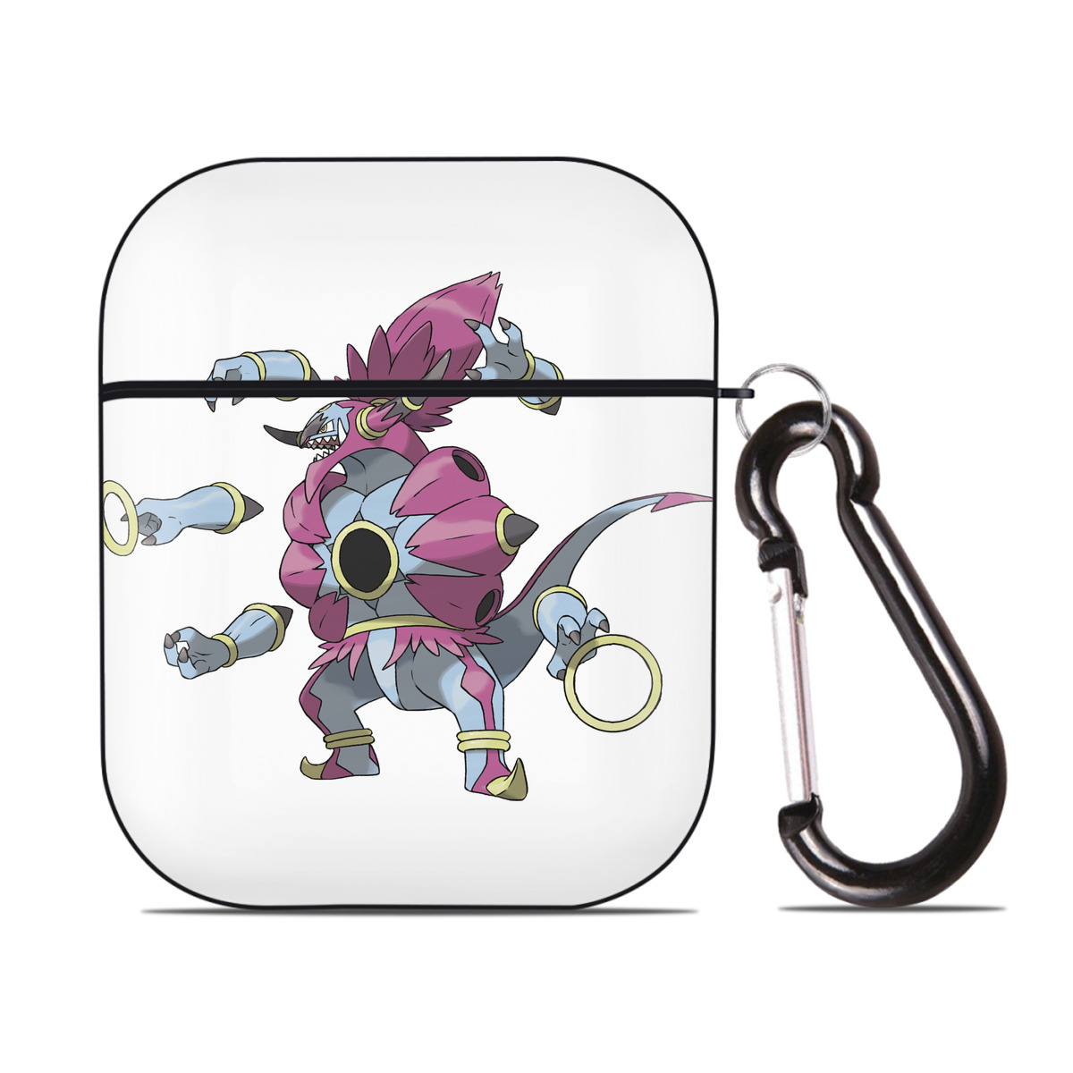 （画像用） ポケットモンスター Pokémon AirPods 第2世代保護ケース ハードシェル ブラック 耐衝撃・防指紋・カラビナ付き