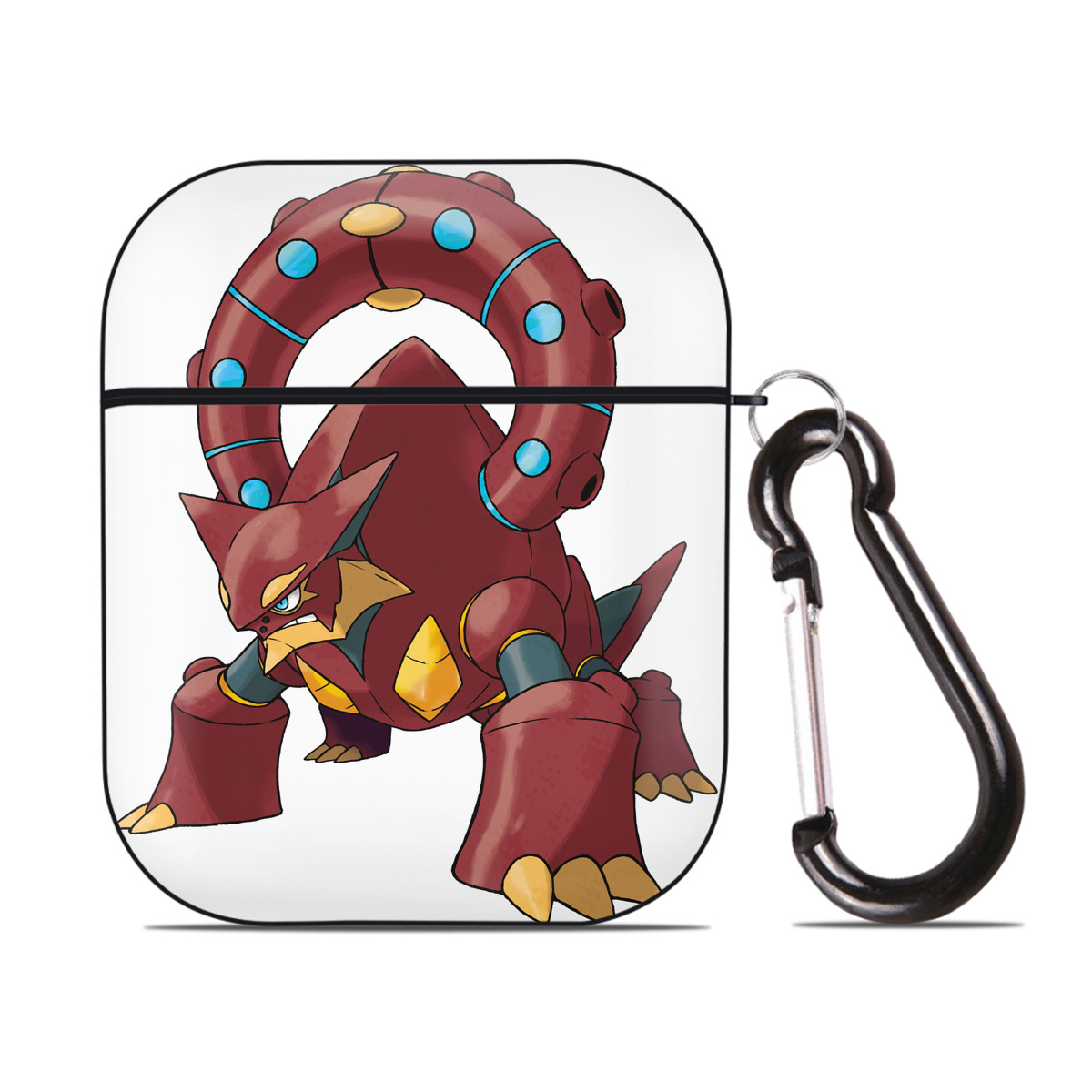 （画像用） ポケットモンスター Pokémon AirPods 第2世代保護ケース ハードシェル ブラック 耐衝撃・防指紋・カラビナ付き