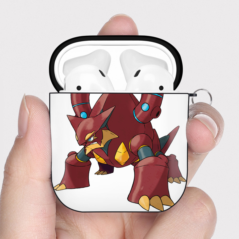 （画像用） ポケットモンスター Pokémon AirPods 第2世代保護ケース ハードシェル ブラック 耐衝撃・防指紋・カラビナ付き