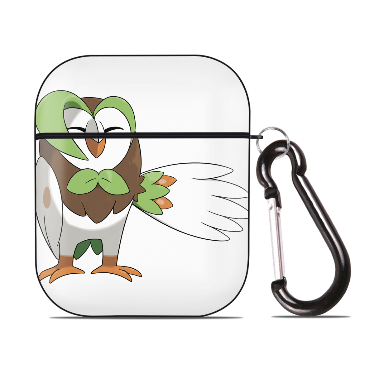 （画像用） ポケットモンスター Pokémon AirPods 第2世代保護ケース ハードシェル ブラック 耐衝撃・防指紋・カラビナ付き