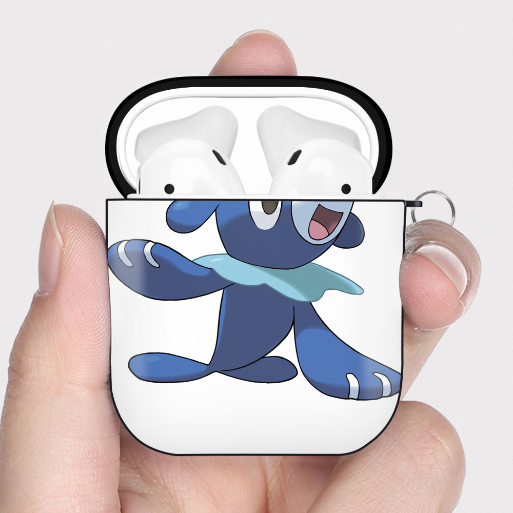 （画像用） ポケットモンスター Pokémon AirPods 第2世代保護ケース ハードシェル ブラック 耐衝撃・防指紋・カラビナ付き