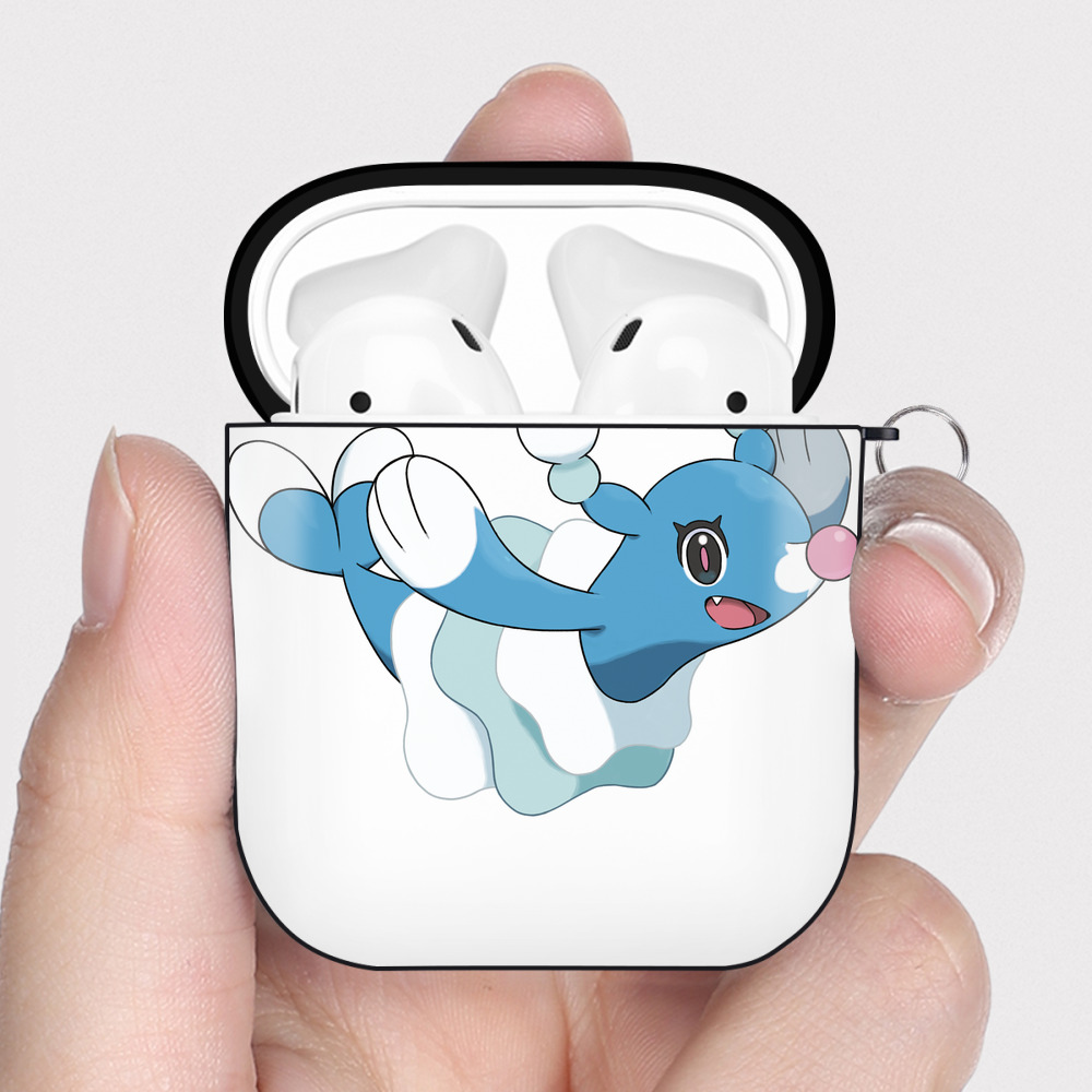 （画像用） ポケットモンスター Pokémon AirPods 第2世代保護ケース ハードシェル ブラック 耐衝撃・防指紋・カラビナ付き