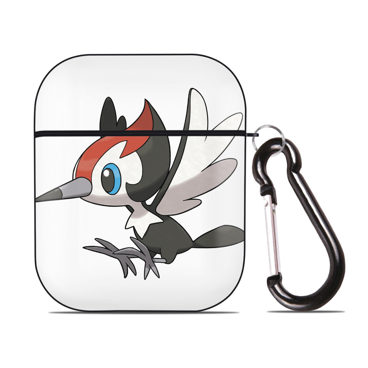 （画像用） ポケットモンスター Pokémon AirPods 第2世代保護ケース ハードシェル ブラック 耐衝撃・防指紋・カラビナ付き