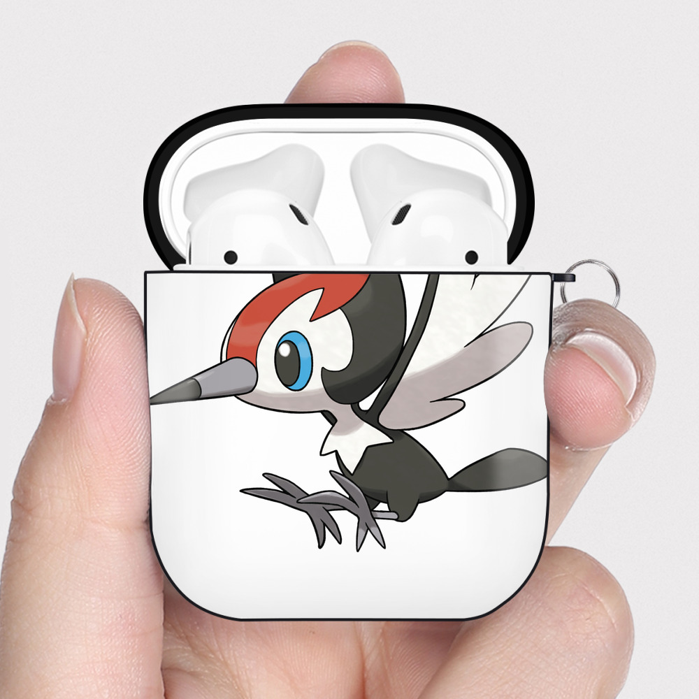 （画像用） ポケットモンスター Pokémon AirPods 第2世代保護ケース ハードシェル ブラック 耐衝撃・防指紋・カラビナ付き