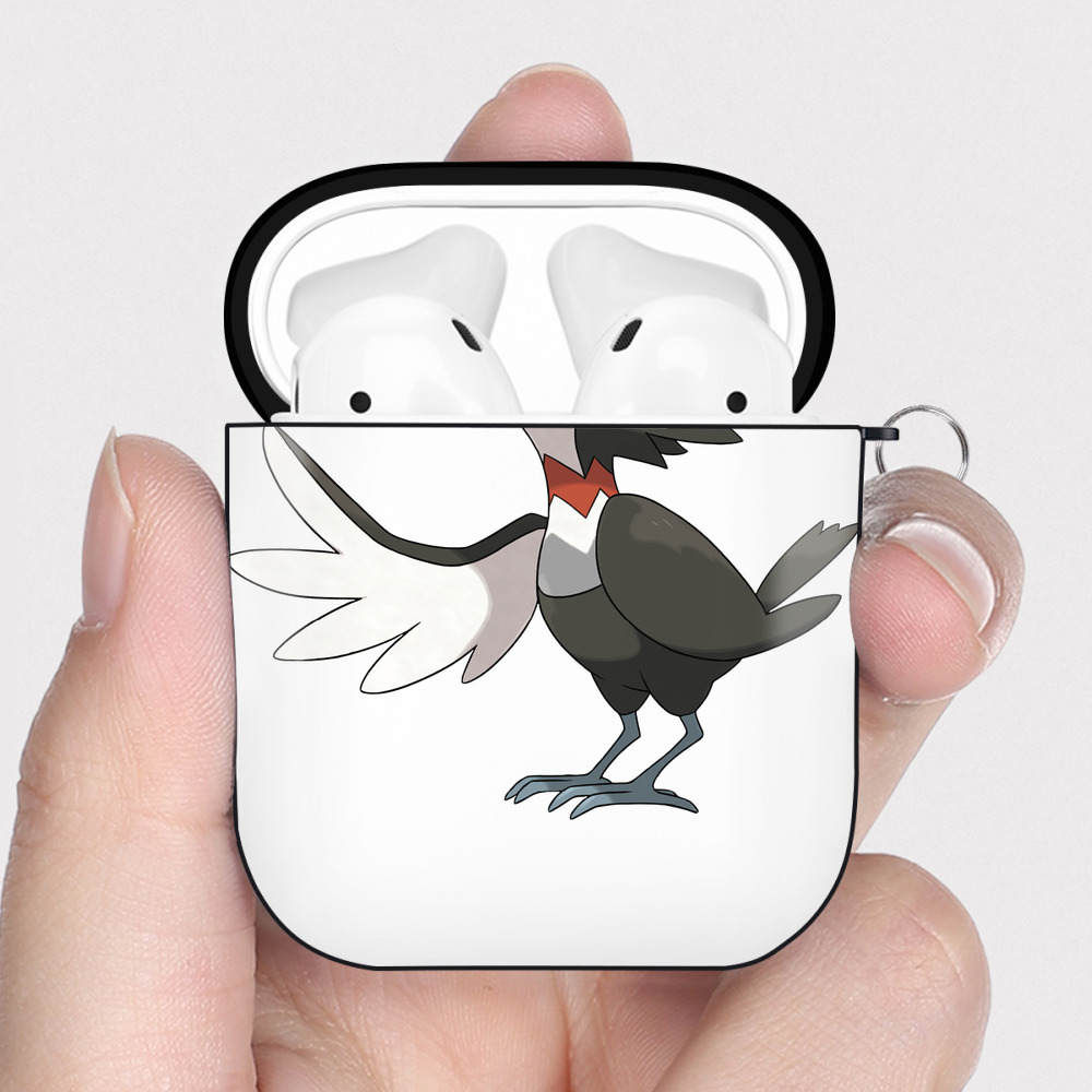 （画像用） ポケットモンスター Pokémon AirPods 第2世代保護ケース ハードシェル ブラック 耐衝撃・防指紋・カラビナ付き