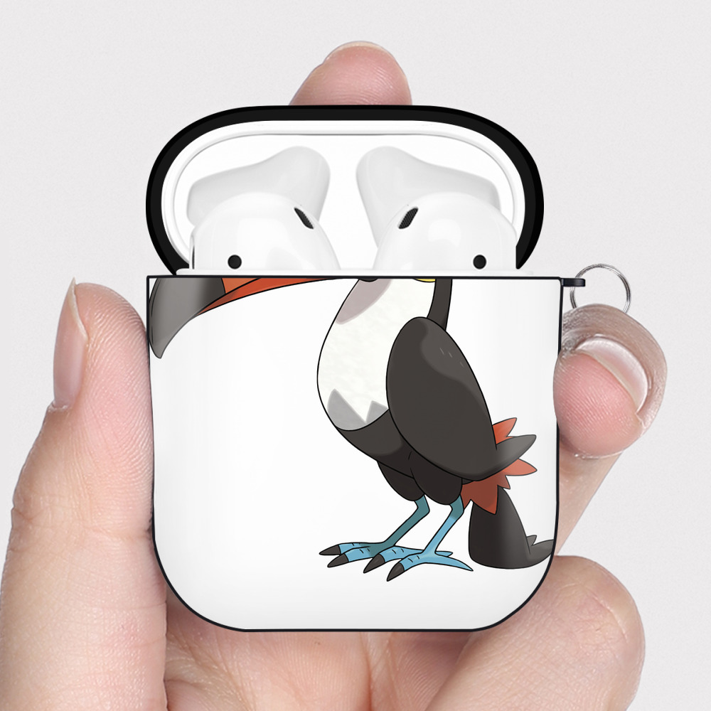 （画像用） ポケットモンスター Pokémon AirPods 第2世代保護ケース ハードシェル ブラック 耐衝撃・防指紋・カラビナ付き