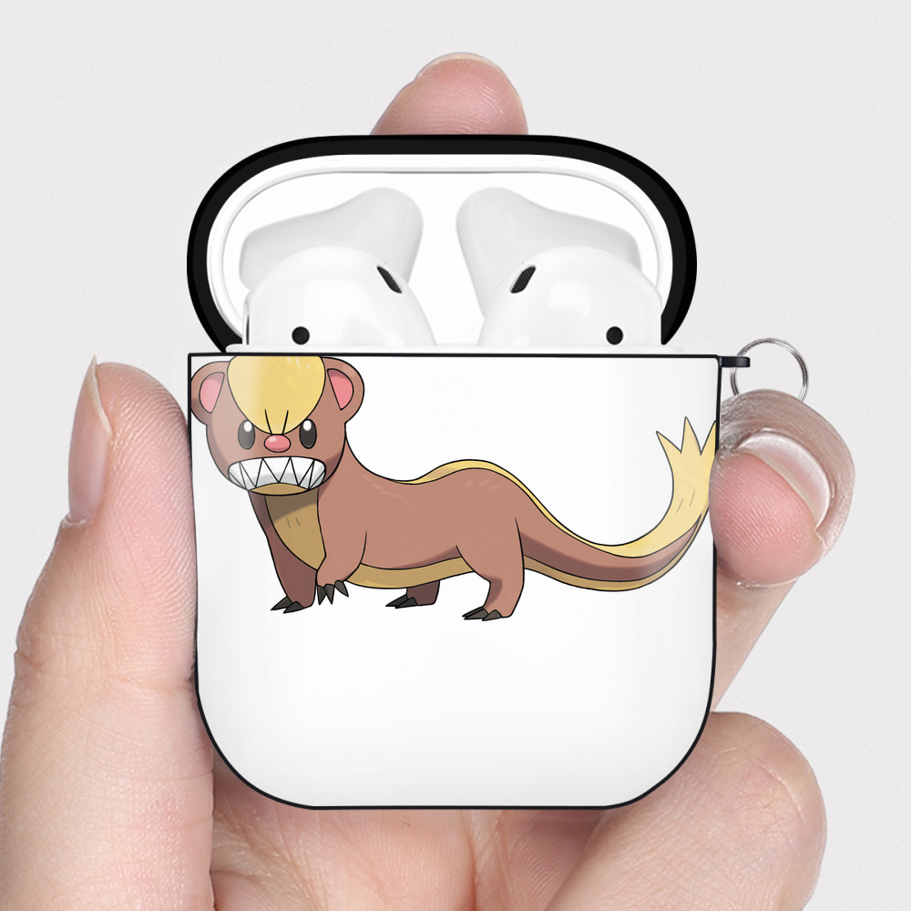 （画像用） ポケットモンスター Pokémon AirPods 第2世代保護ケース ハードシェル ブラック 耐衝撃・防指紋・カラビナ付き