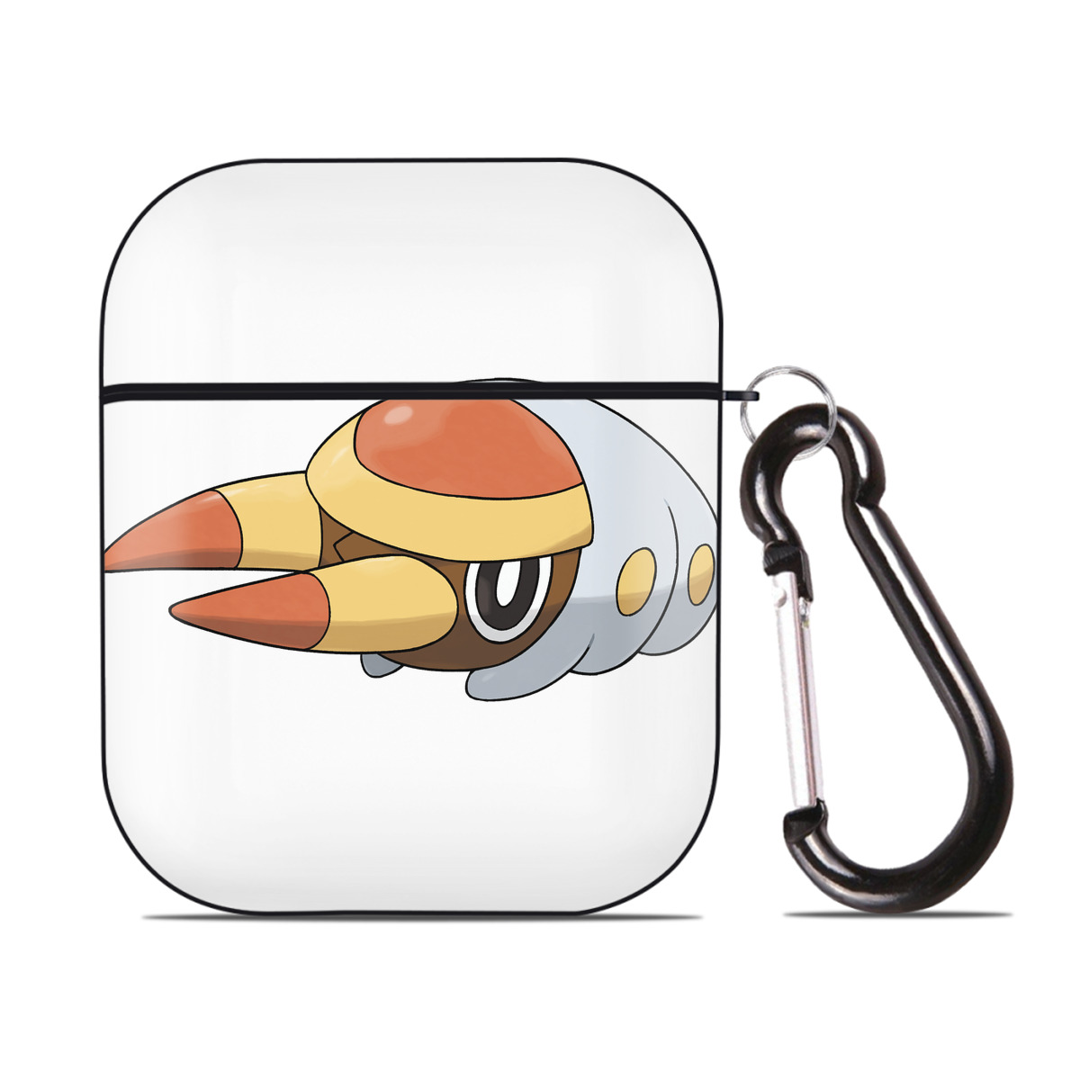 （画像用） ポケットモンスター Pokémon AirPods 第2世代保護ケース ハードシェル ブラック 耐衝撃・防指紋・カラビナ付き