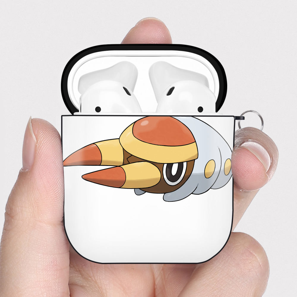 （画像用） ポケットモンスター Pokémon AirPods 第2世代保護ケース ハードシェル ブラック 耐衝撃・防指紋・カラビナ付き