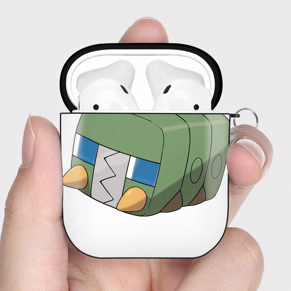 （画像用） ポケットモンスター Pokémon AirPods 第2世代保護ケース ハードシェル ブラック 耐衝撃・防指紋・カラビナ付き