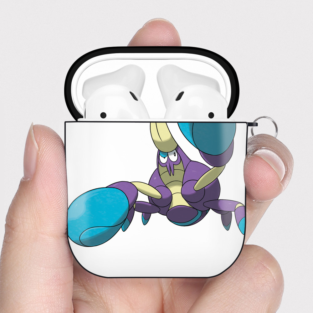 （画像用） ポケットモンスター Pokémon AirPods 第2世代保護ケース ハードシェル ブラック 耐衝撃・防指紋・カラビナ付き