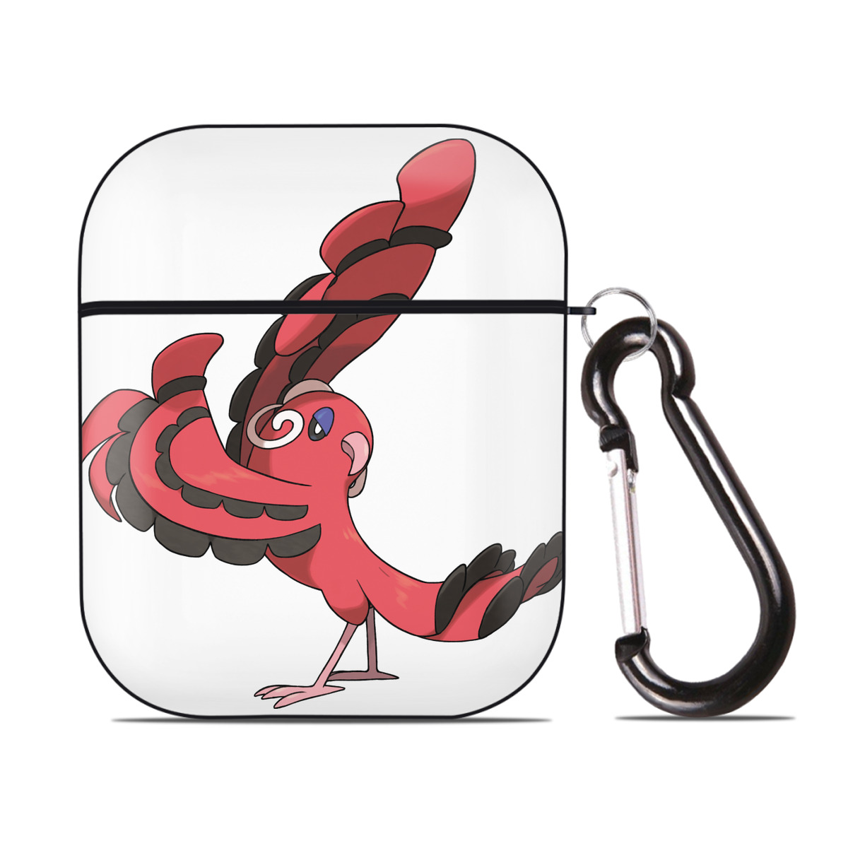 （画像用） ポケットモンスター Pokémon AirPods 第2世代保護ケース ハードシェル ブラック 耐衝撃・防指紋・カラビナ付き