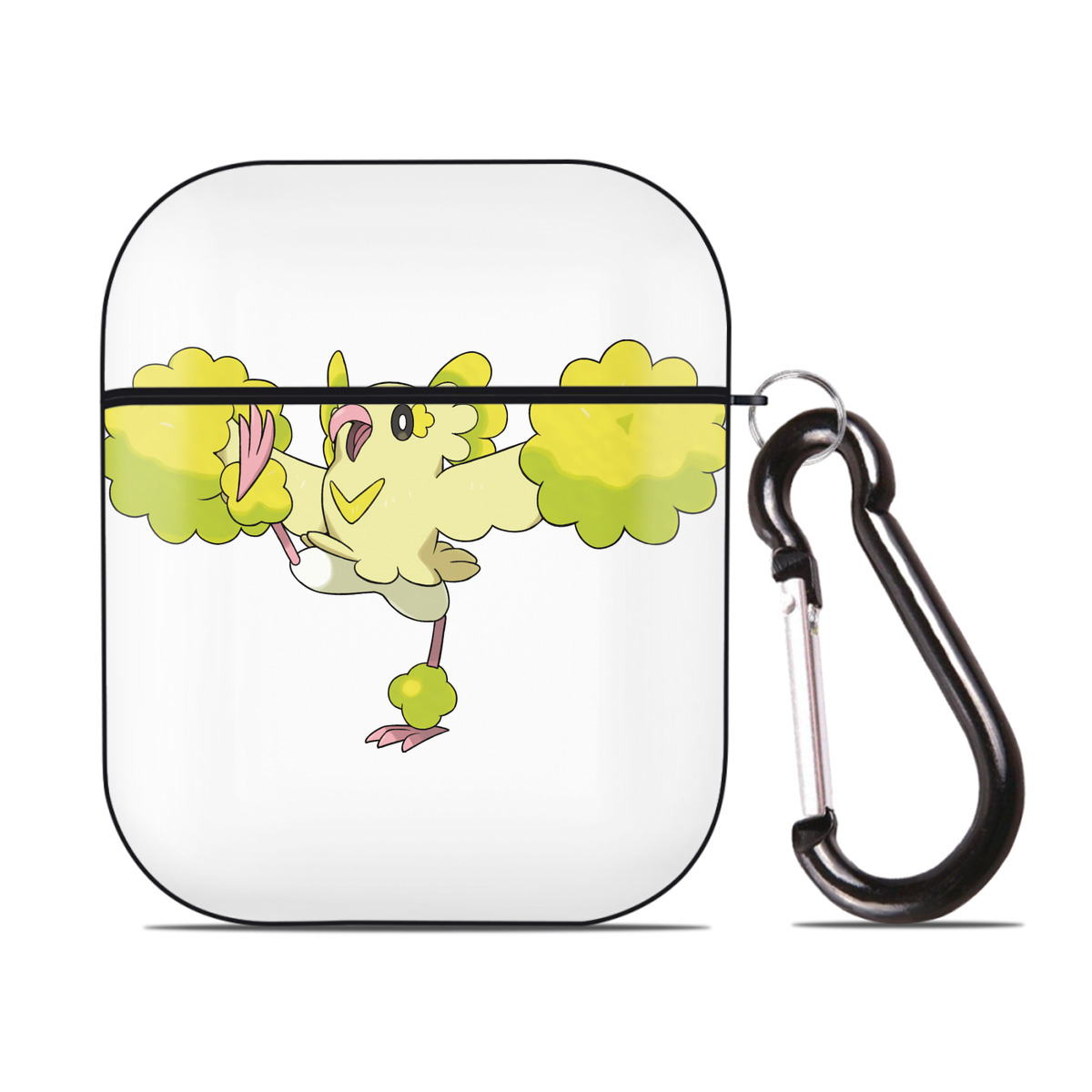 （画像用） ポケットモンスター Pokémon AirPods 第2世代保護ケース ハードシェル ブラック 耐衝撃・防指紋・カラビナ付き