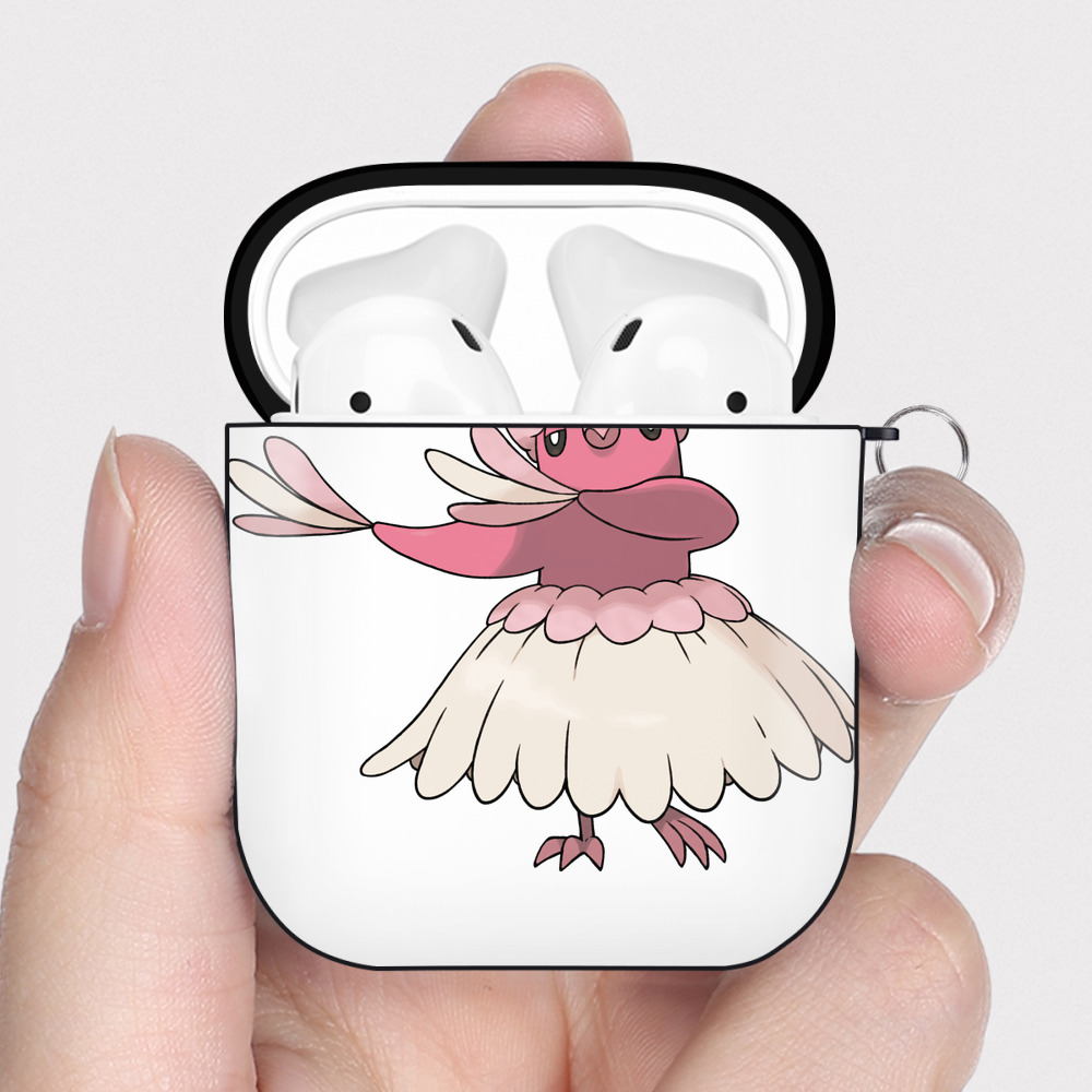 （画像用） ポケットモンスター Pokémon AirPods 第2世代保護ケース ハードシェル ブラック 耐衝撃・防指紋・カラビナ付き